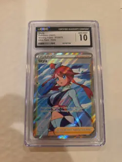 Pokemon TCG Skyla Trainer Full Art Ultra Rare Card #072/072 Shining Fates - Image 1