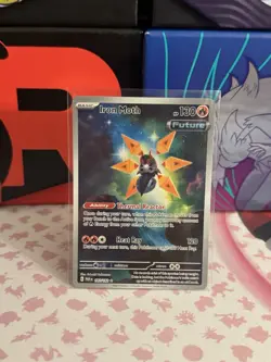 Iron Moth 187/182 Illustration Rare Holo NM Pokemon SV04: Paradox Rift - Image 1