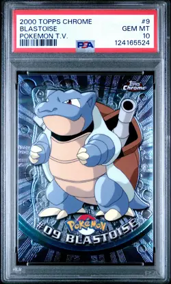 2000 TOPPS CHROME POKEMON T.V. #9 BLASTOISE PSA 10 - Image 1