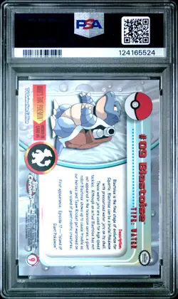 2000 TOPPS CHROME POKEMON T.V. #9 BLASTOISE PSA 10 - Image 2