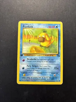 Psyduck 53/62 Fossil Regular 1st Edition Pokemon WOTC LP/MP - Image 1