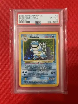 PSA 6 Blastoise Holo 2/102 Base Set 2 II 2000 Pokemon WoTC EX MT - Image 1