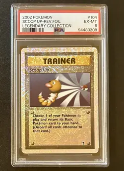 2002 Pokemon Scoop Up-Rev. Foil legendary collection #104 PSA 6 - Image 1