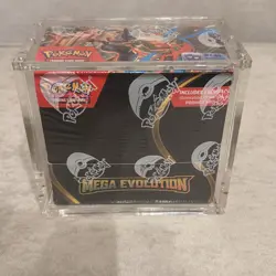 Sealed Mega Evolution Enhanced Booster Box Pokemon TCG In Magnetic Acrylic Case - Image 1