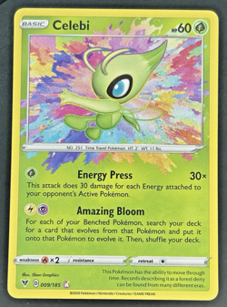 Pokemon Celebi Sword & Shield Vivid Voltage Amazing Rare #009 - Image 1