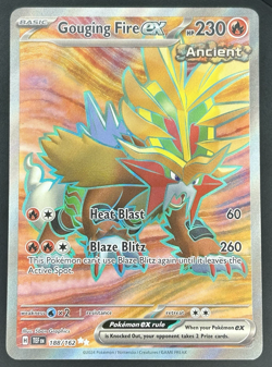 Pokemon Gouging Fire ex Scarlet & Violet Temporal Forces Ultra Rare #188 - Image 1