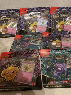 Lot Of 7 - SEALED Pokemon TCG Paldean Fates Tech Sticker Collections - Image 3