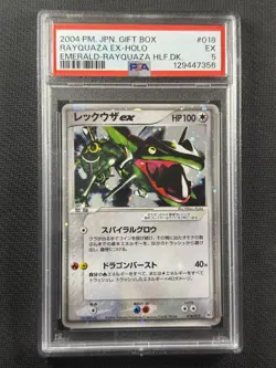 Pokemon Cards PSA 5 Rayquaza Ex Holo Emerald Gift Box Half Deck 018/019 - Image 1