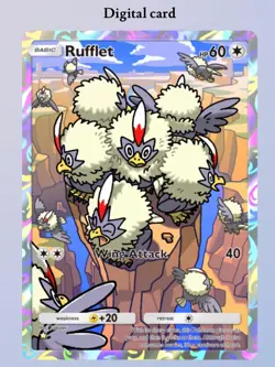 (Digital Card) Rufflet Full-Art 1⭐, Pokemon TCG Pocket, English - Image 1