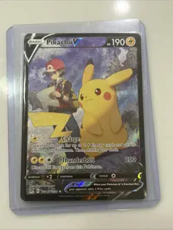 Pokemon TCG Pikachu v TG16/TG30 Lost Origin 2022 Full Art Holo Ultra Rare Card - Image 1