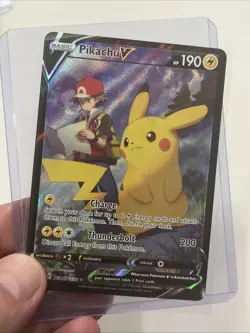 Pokemon TCG Pikachu v TG16/TG30 Lost Origin 2022 Full Art Holo Ultra Rare Card - Image 4