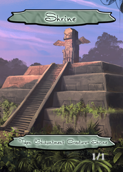 MTG Go-Shintai of Life's Origin custom 1/1 shrine token - Image 1