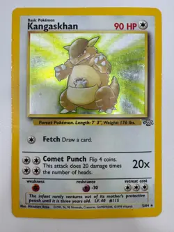Pokemon TCG Kangaskhan Jungle 5/64 Holo Unlimited Holo Rare - Image 1