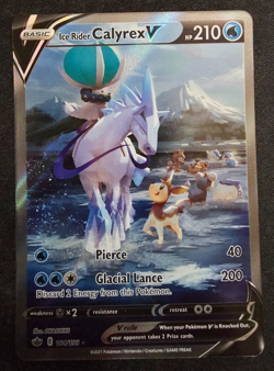 Pokemon TCG Ice Rider Calyrex V Alt Art Sword & Shield Chilling Reign 164/198 - Image 1
