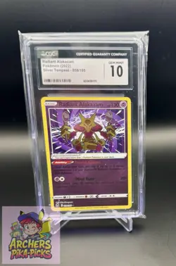 RADIANT ALAKAZAM-GRADE 10-CGC-Pokemon-59/195-SILVER TEMPEST-SHIPPING INCLUDED - Image 1