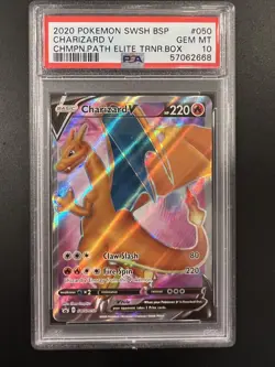 2020 Pokemon SWSH BSP Charizard V #50 Champions Path ETB Promo PSA 10 GEM MT - Image 1