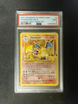 Pokemon PSA 9 MINT Charizard 4/102 Celebrations Classic Collection Holo S#9853 - Image 1