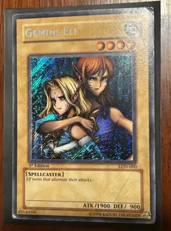 Gemini Elf LON-000 Labyrinth of Nightmare 1st Edition Yugioh - Image 1