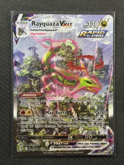 Pokemon Cards Rayquaza Vmax Evolving Skies Swsh Alt Art MP-LP 218/203 - Image 1
