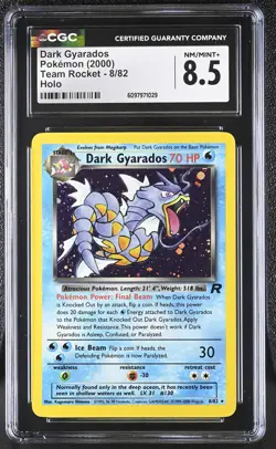CGC 8.5 Dark Gyarados 2000 Team Rocket 8/82 Holo Pokemon Card - Image 1