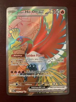 Ethan's Ho-Oh EX 209/182 Destined Rivals Ultra Rare Full Art Pokemon TCG Card - Image 1