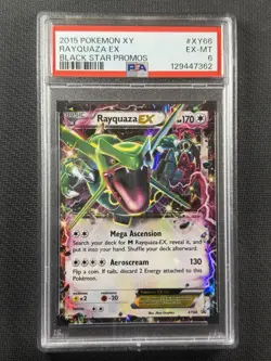 Pokemon Cards PSA 6 Ex-Mt Rayquaza Ex Black Star Promos Xy 2015 Ultra Rare XY66 - Image 1