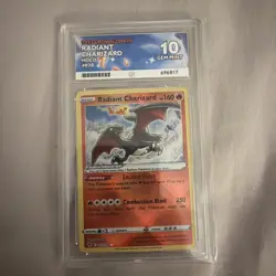 Pokemon Radiant Charizard Crown Zenith Holo Card 020/159 ACE 10 GEM MINT - Image 1