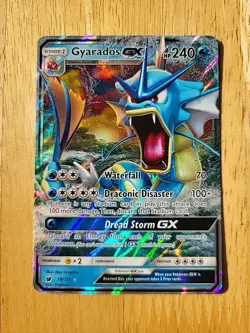 Pokemon TCG Gyarados GX 18/111 Sm-Crimson Invasion Holo Card 2017 LP - Image 1