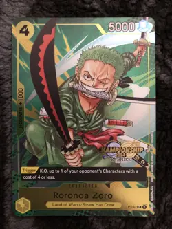 Roronoa Zoro P-042 Championship 2024 Promo English One Piece Card - Image 1