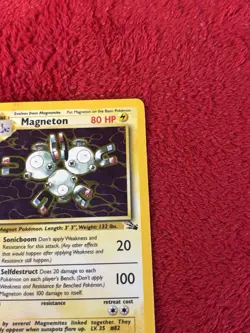 Magneton 11/62 Fossil Holo Wotc Pokemon Card Played Vintage - Image 2