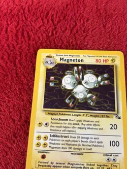 Magneton 11/62 Fossil Holo Wotc Pokemon Card Played Vintage - Image 3