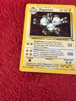 Magneton 11/62 Fossil Holo Wotc Pokemon Card Played Vintage - Image 4