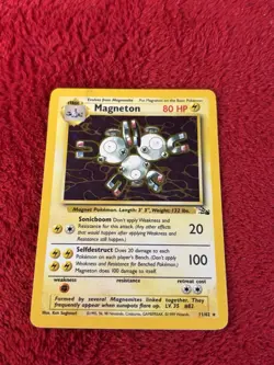 Magneton 11/62 Fossil Holo Wotc Pokemon Card Played Vintage - Image 5