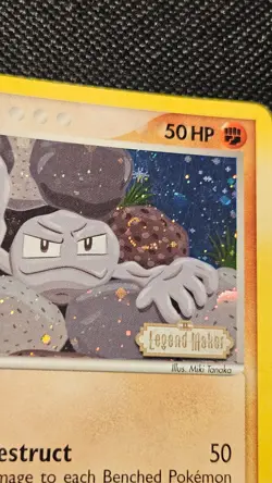 Pokemon Card - Geodude Legend Maker 53/92 Reverse Holo Stamped w/Swirl - LP/MP - Image 3