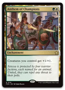 Anthem of Champions #116 (LP) Foundations FDN Magic MTG - Image 1