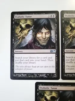 Diabolic Tutor X3 Magic 2011 (M11) Regular MTG Great Condition Black Sorcery - Image 2