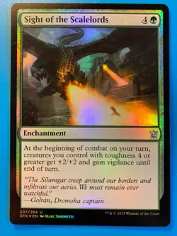 MTG 1x FOIL Sight of the Scalelords Dragons of Tarkir Magic the Gathering x1 NM - Image 1