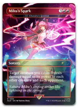 Miku's Spark - Chandra's Ignition (Rainbow Foil) #1594 NM Secret Lair Drop - Image 1