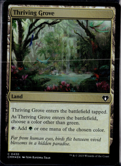 Thriving Grove - 430 - Foil - CMM - NM-Mint Magic The Gathering MTG - Image 1