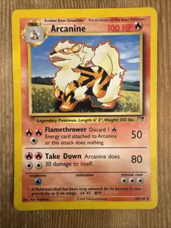 Pokemon TCG Arcanine Legendary Collection 36/110 Regular Uncommon DAMAGED - Image 1
