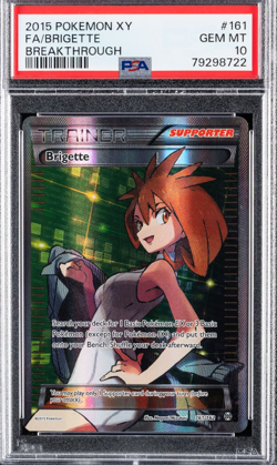 2015 POKEMON XY BREAKTHROUGH #161 FULL ART/BRIGETTE PSA 10 - Image 1