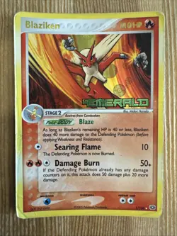Pokemon TCG Blaziken EX Emerald 1/106 REVERSE Holo Rare DMG - Image 1