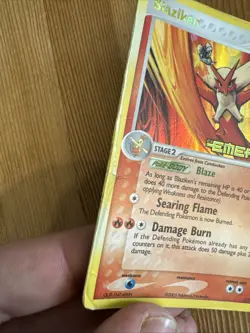 Pokemon TCG Blaziken EX Emerald 1/106 REVERSE Holo Rare DMG - Image 3