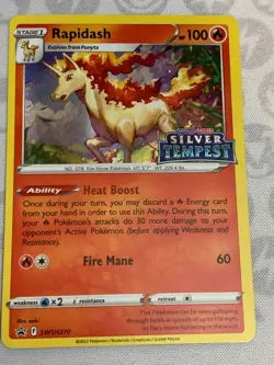 C1677 POKEMON TCG RAPIDASH HOLO NM #SWSH270 SILVER TEMPEST BLACK STAR PROMO - Image 1