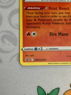 C1677 POKEMON TCG RAPIDASH HOLO NM #SWSH270 SILVER TEMPEST BLACK STAR PROMO - Image 4