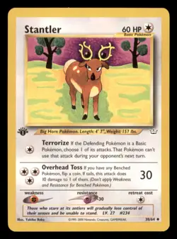 Stantler 38/64 1st Edition Neo Revelation 2001 Pokemon - Image 1