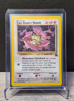 Pokemon TCG Team Rocket’s Meowth - Black Star Promo #18 - Vintage WOTC - Image 1