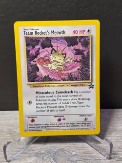 Pokemon TCG Team Rocket’s Meowth - Black Star Promo #18 - Vintage WOTC - Image 2