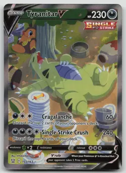 Pokemon Tyranitar V 155/163 Battle Styles DAMAGED - Image 1