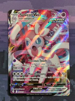 Sylveon VMAX 075/203 Pokemon Evolving Skies Rare VMAX Near Mint Card NM 1 - Image 1